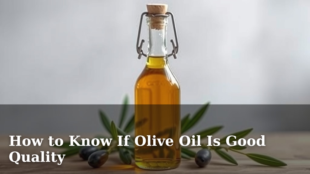 How to Know If Olive Oil Is Good Quality