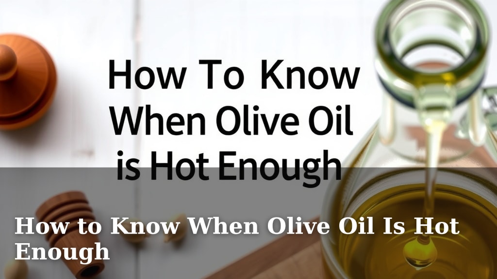 How to Know When Olive Oil Is Hot Enough