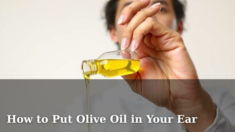 How to Put Olive Oil in Your Ear