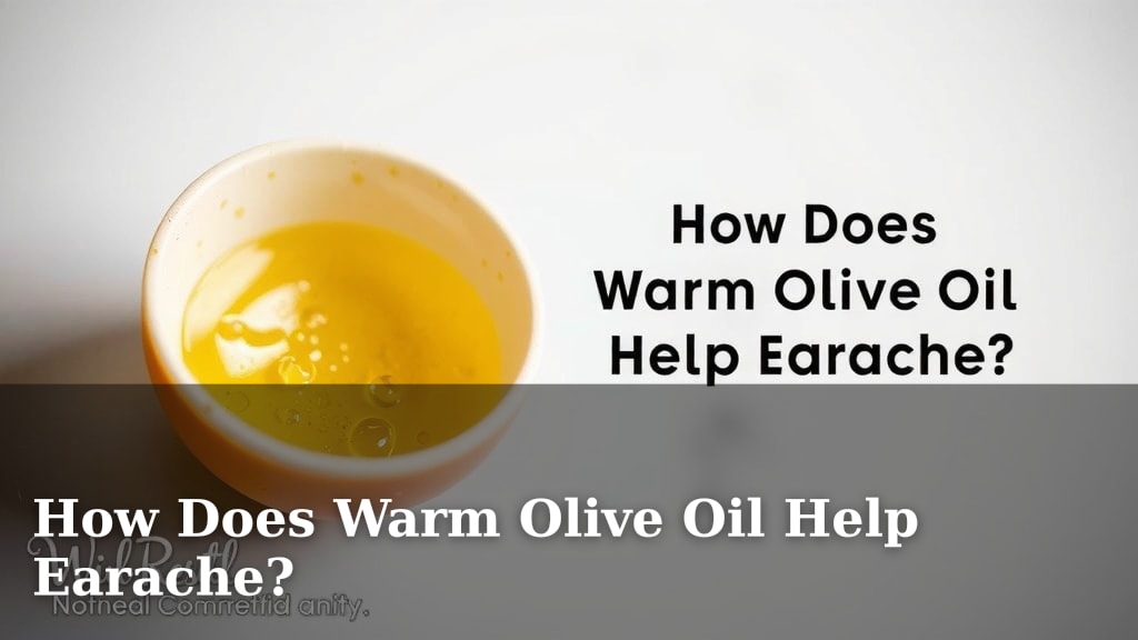How Does Warm Olive Oil Help Earache?