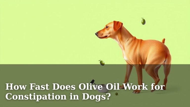 How Fast Does Olive Oil Work for Constipation in Dogs?