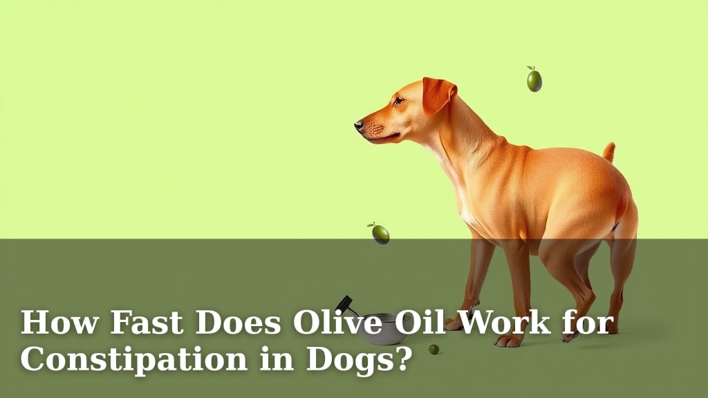 How Fast Does Olive Oil Work for Constipation in Dogs?
