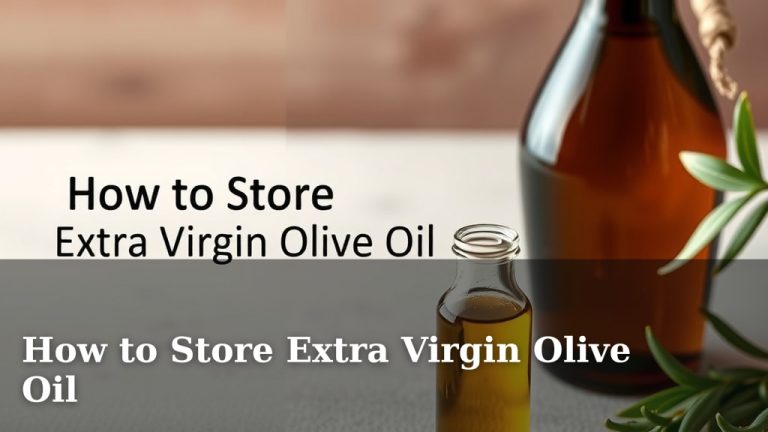 How to Store Extra Virgin Olive Oil
