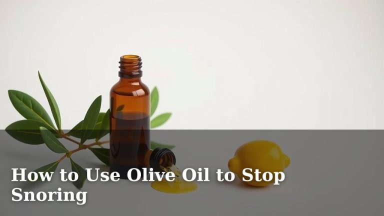 How to Use Olive Oil to Stop Snoring