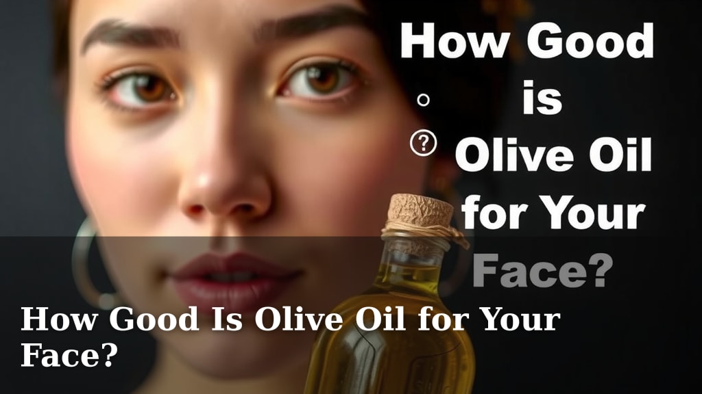How Good Is Olive Oil for Your Face?