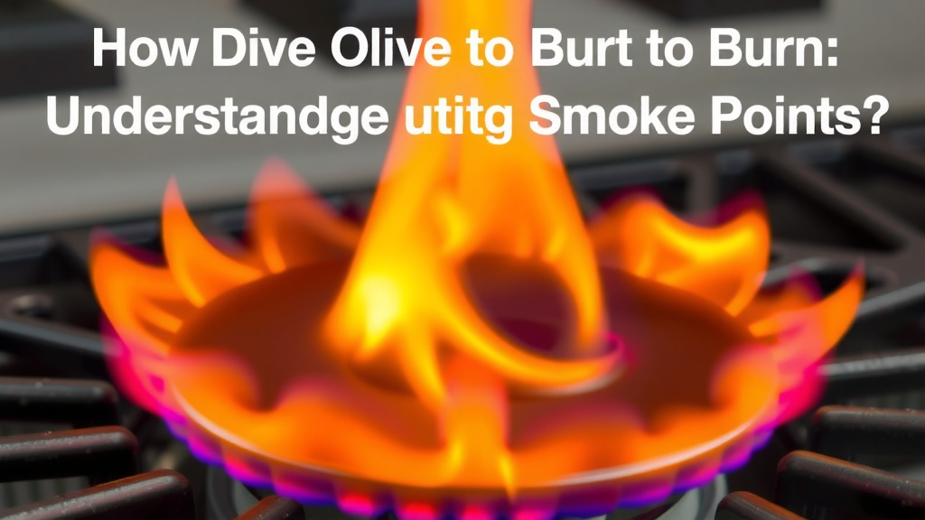 When Does Olive Oil Start to Burn? Understanding Smoke Points