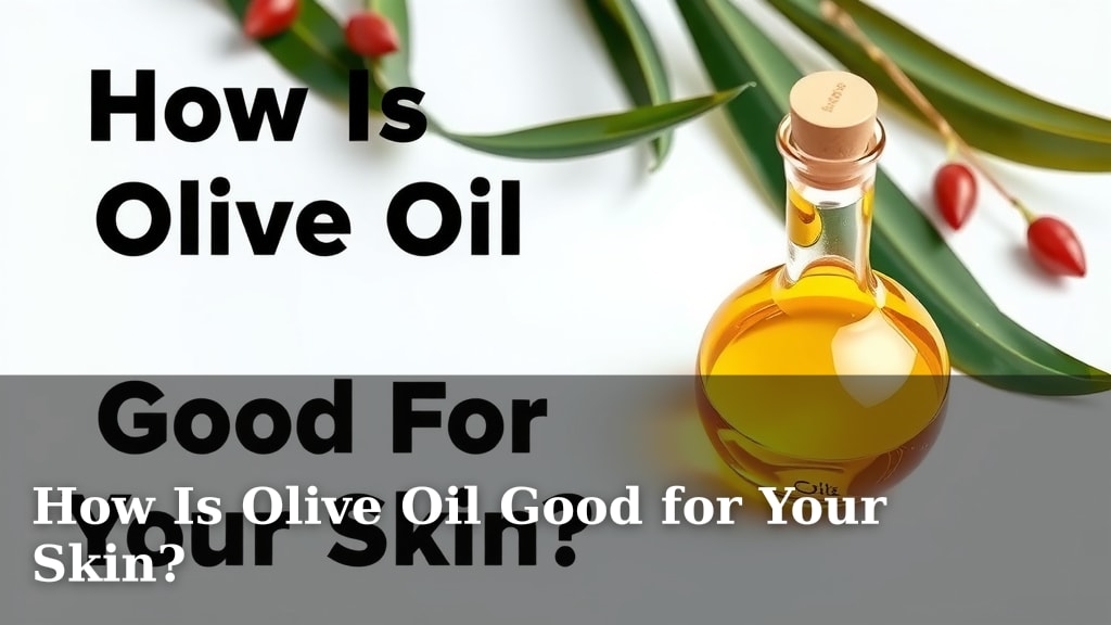 How Is Olive Oil Good for Your Skin?