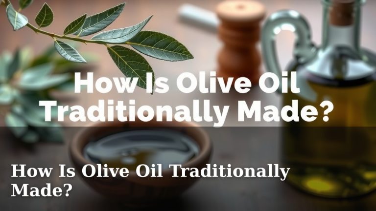 How Is Olive Oil Traditionally Made?