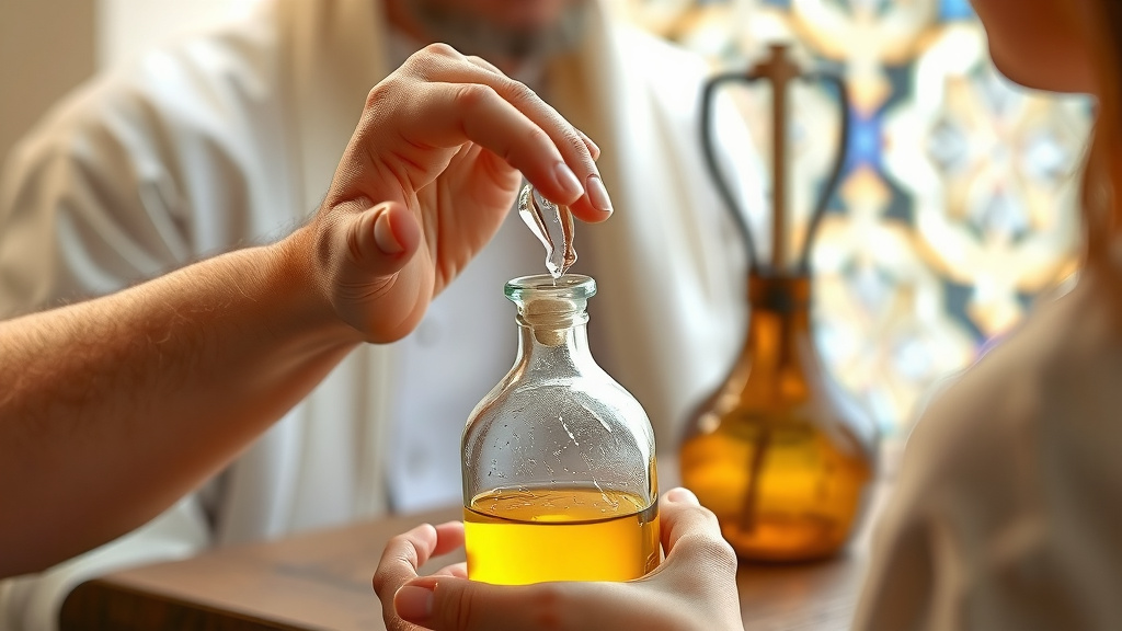 Performing the Anointing Ritual With Olive Oil