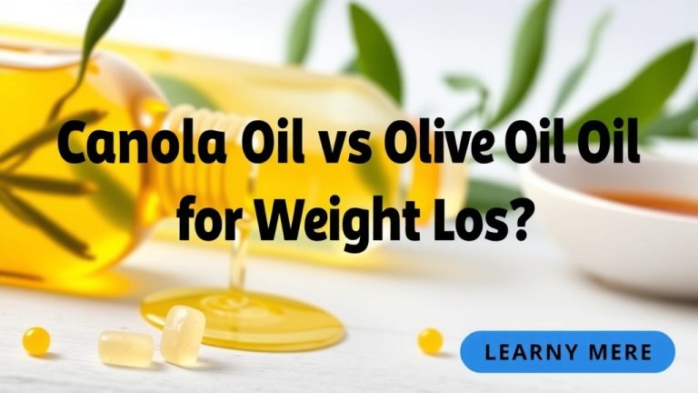 Canola Oil vs Olive Oil for Weight Loss: Which is Best