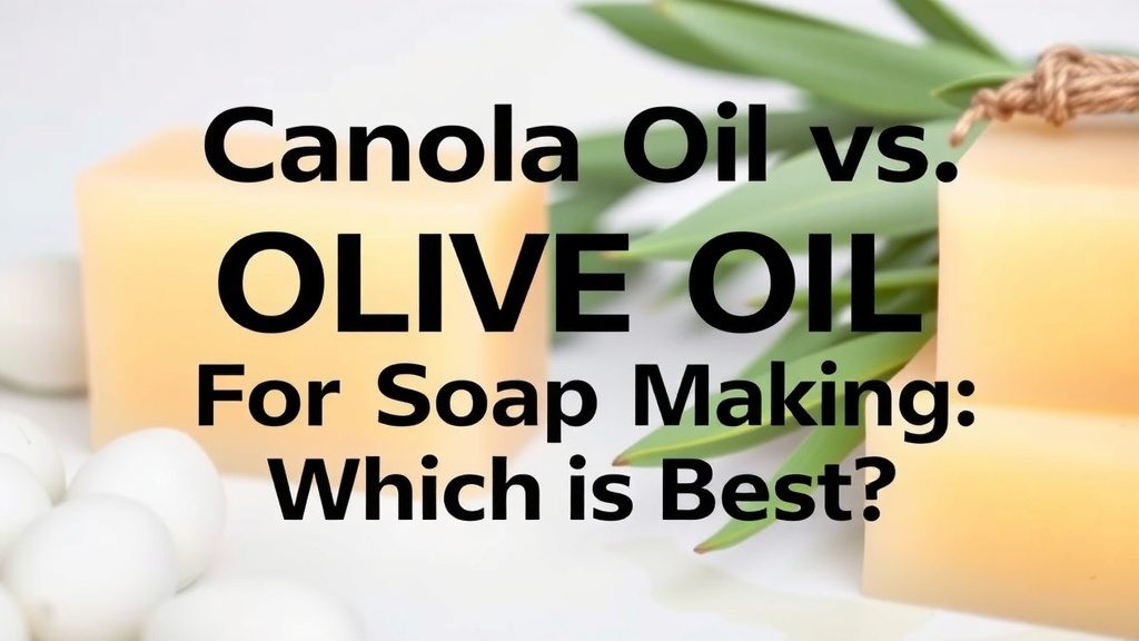 Canola Oil vs Olive Oil for Soap Making: Which is Best