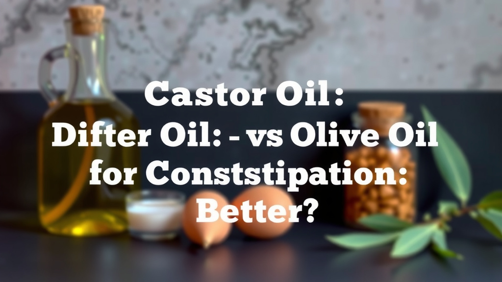 Castor Oil vs Olive Oil for Constipation: Which is Better