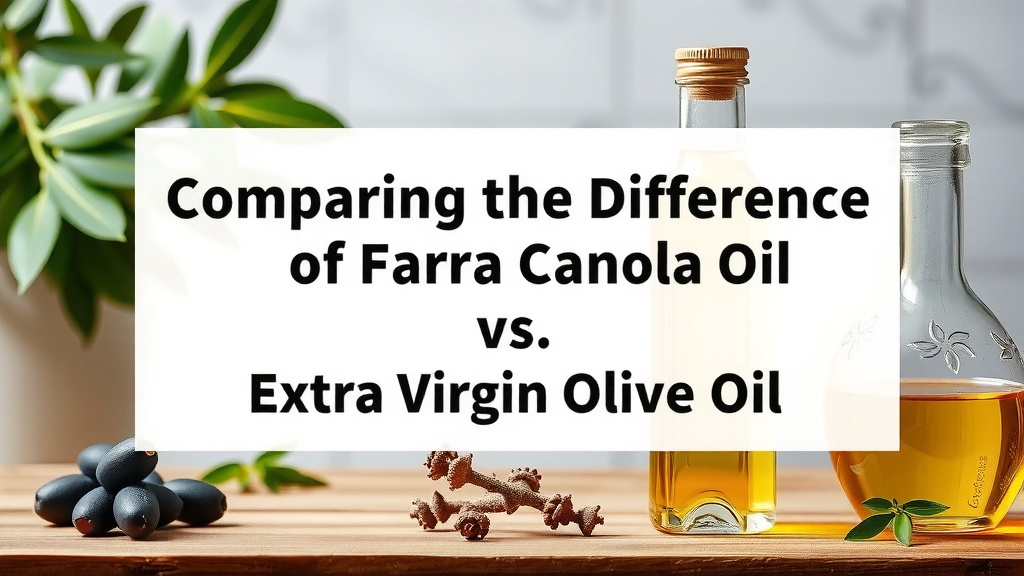 Comparing Cold Pressed Canola Oil and Extra Virgin Olive Oil